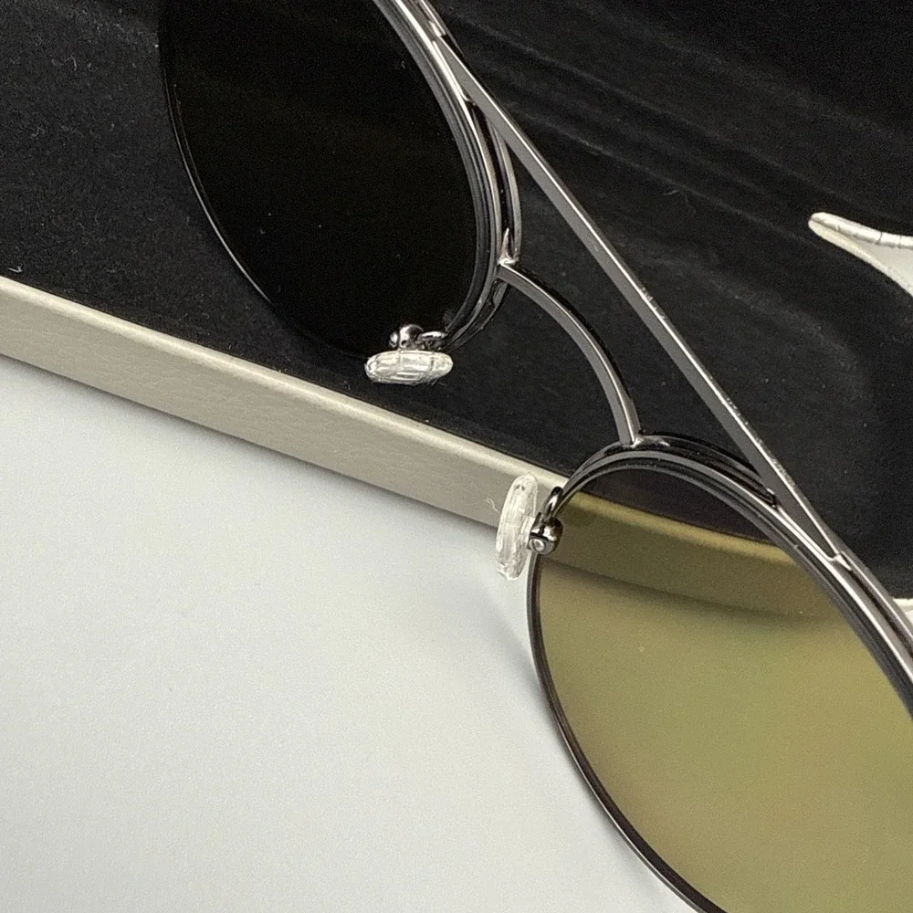Colours by Alexander Julian Authentic Morricone Sunglasses Black Round GreenLens